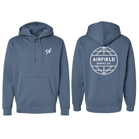 Airfield supply co. - XS STONE BLUE HOODIE