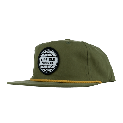 Airfield supply co. - OLIVE SNAPBACK HAT