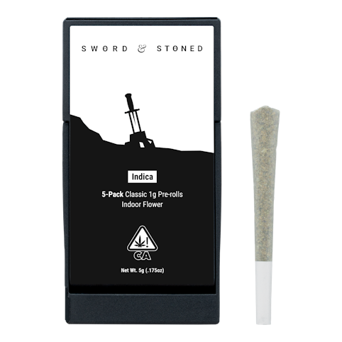 Sword & stoned - INDICA 1G PREROLL - 5 PACK