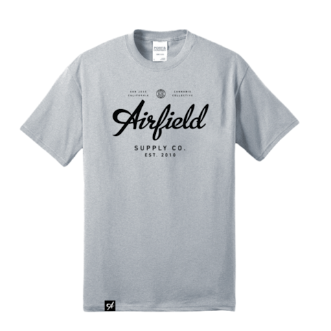 Airfield supply co. - SMALL HEATHER GREY AND BLACK TSHIRT