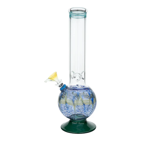 RAKED & GOLD FUMED GLASS EGG WATER PIPE - Airfield Supply