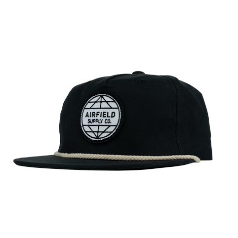 Airfield supply co. - AIRFIELD CIRCLE LOGO HAT - BLACK