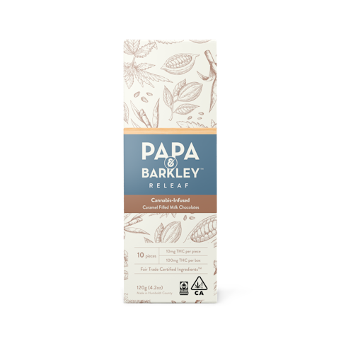 Papa & barkley - MILK CHOCOLATE CARAMEL FILLED BAR THC