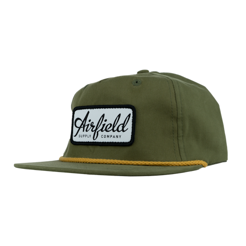 Airfield supply co. - OLIVE GREEN SNAPBACK HAT